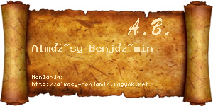 Almásy Benjámin névjegykártya