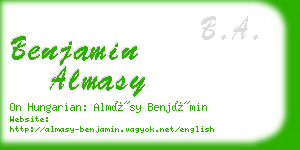 benjamin almasy business card